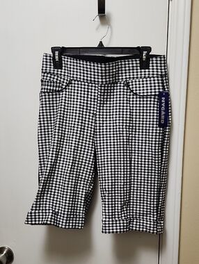 Peter Nygard Black and White Gingham Shorts